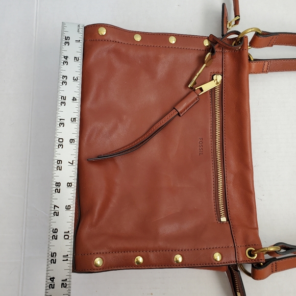 Fossil Allie Brown Leather Satchel Shoulder Bag Handbag ZB7896213 $198 - Picture 16 of 16